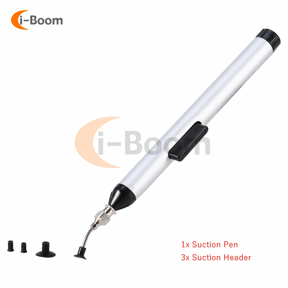 

Anti-static IC SMD Vacuum Sucking Suction Pen Remover Tool IC SMD Tweezer Pick Up Tool Solder Desoldering with 3 Suction Headers