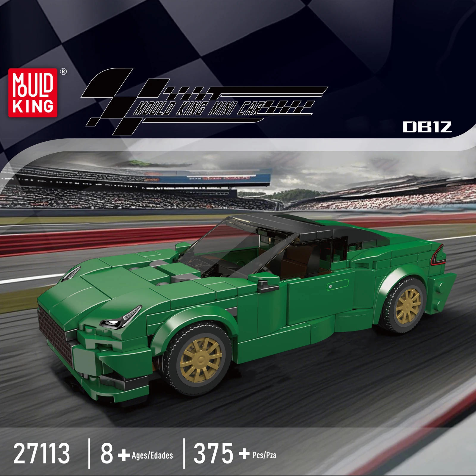 

Mold King 27113 DB12 Super GT Sports Car 375 шт. Строительные блоки Мини-модель гоночного автомобиля с коробкой для дисплея Коллекционные игрушки в подарок