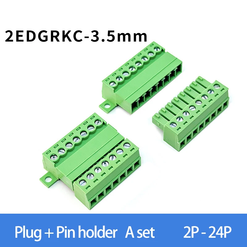 15EDGRKC Male Female set 15EDGKRF 3.5mm Locking plate fixed Needle socket 15EDG  3.5mm Plug Solder free docking 2EDGRKC