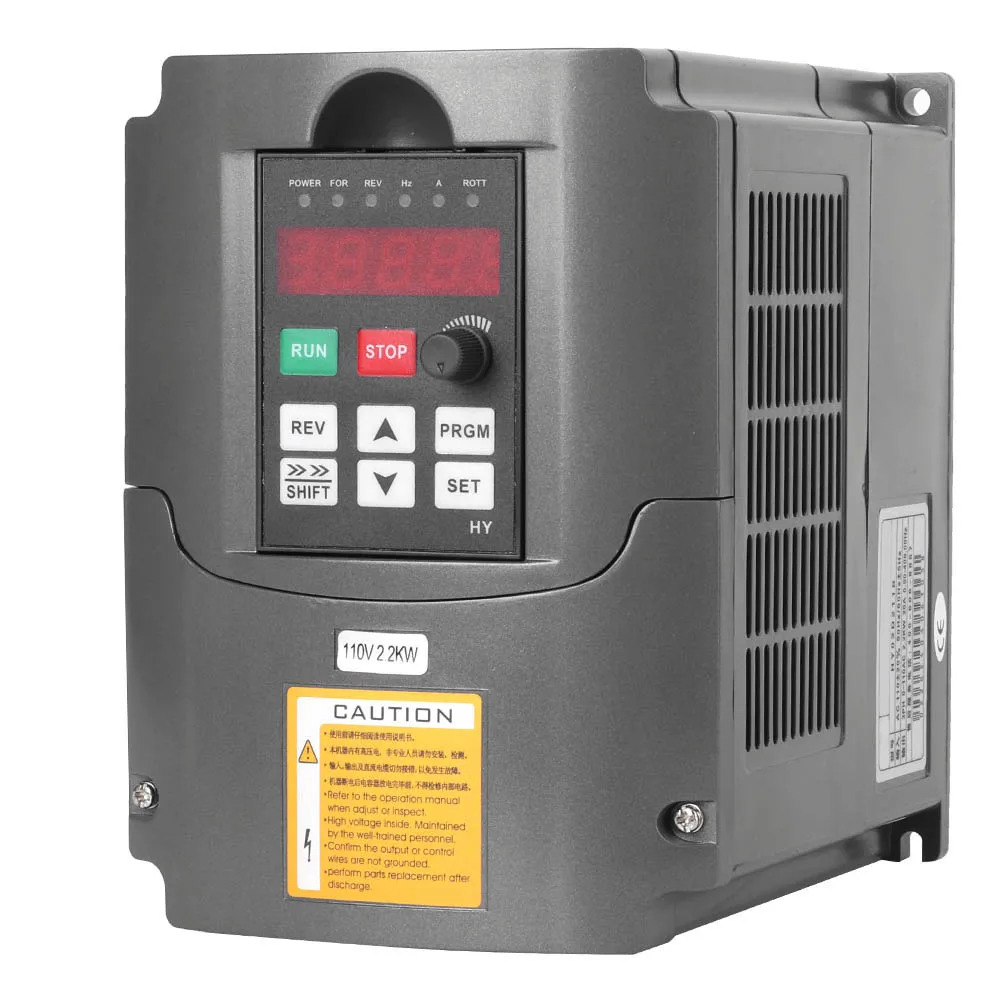 Inverter Boost 2.2KW 110V Single‑Phase Input 3‑Phase 110V Output Motor Controls HY02D211B Inverter Variable Frequency Drives