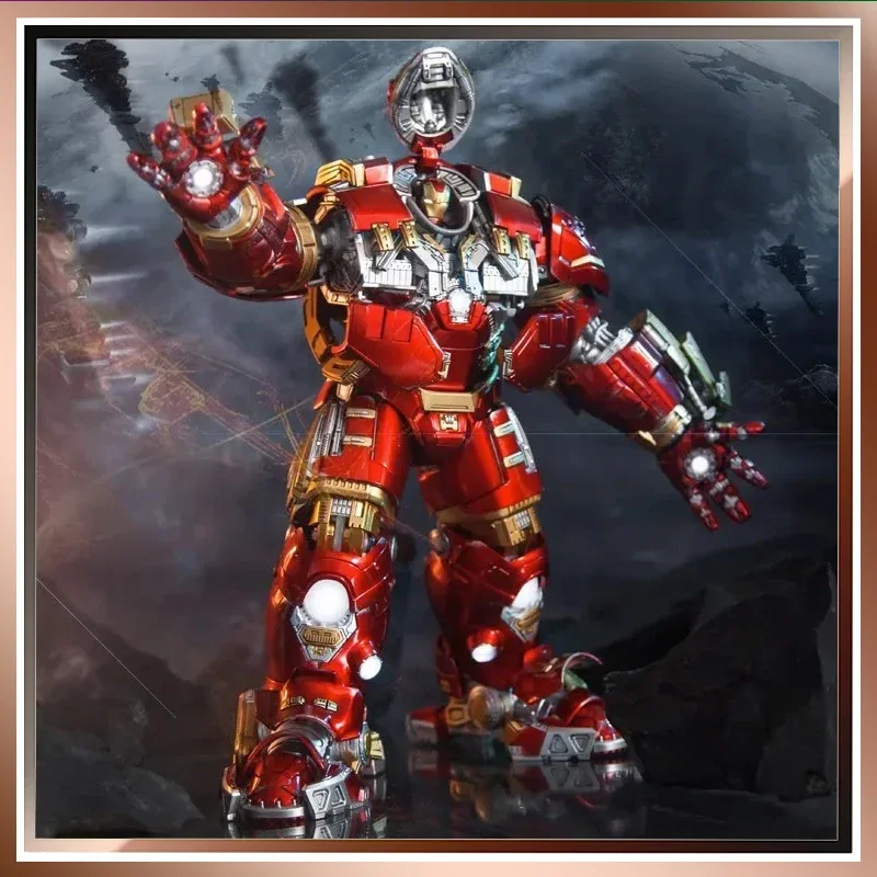 Comicave 1/12 Marvel Figure 30cm Alloy Hulk Buster Armored Iron Man Mk44 Illuminated  Action Figure Anime Figures Collection Gif