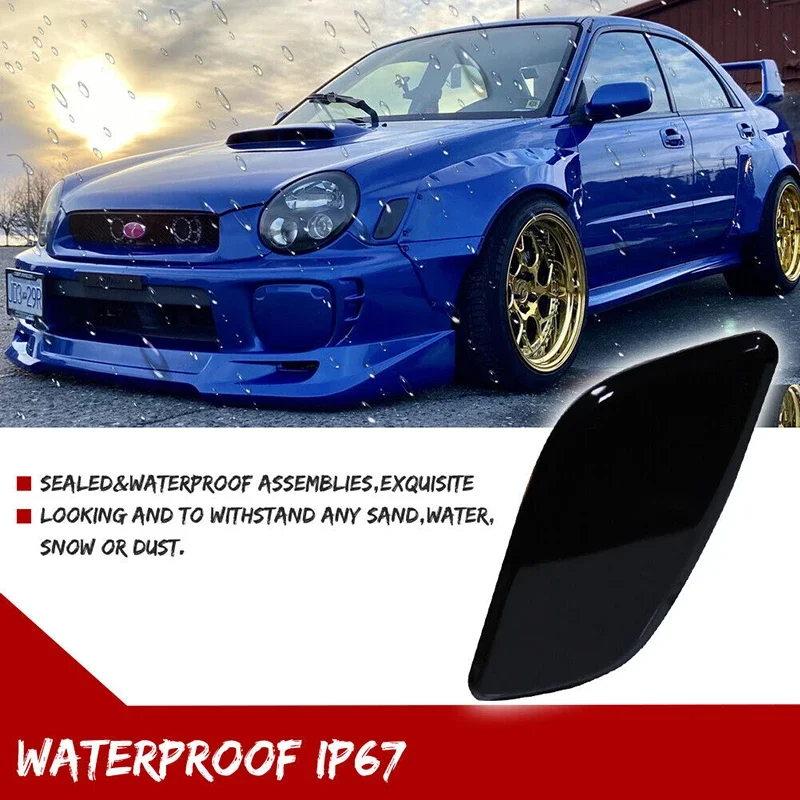 For 2002 2003 Subaru Impreza RS / TS / WRX Smoked Lens Car Front Bumper Side Marker Parking Light Cover Shells No Bulb/Socket