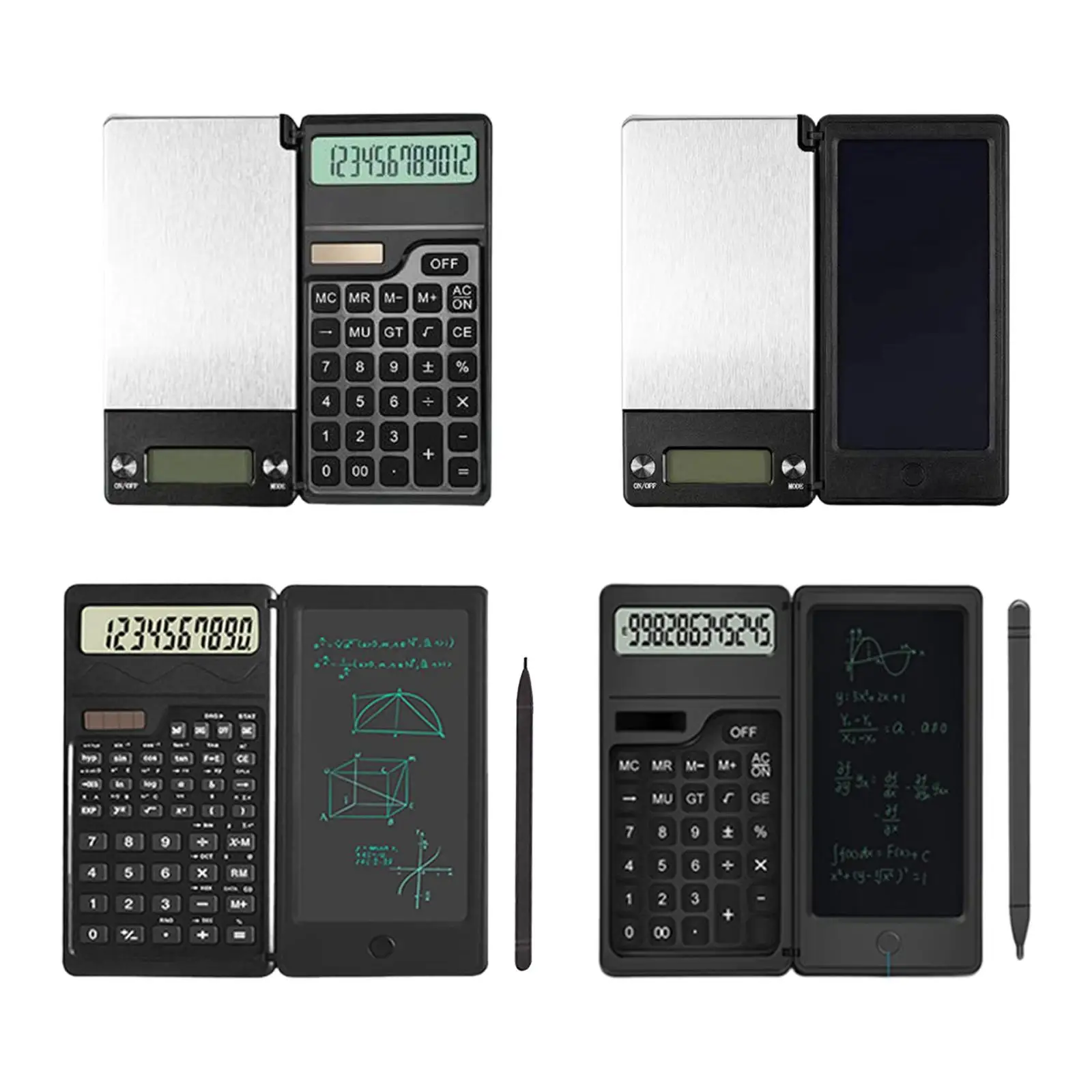 Desktop Calculator Portable Lightweight Pocket Calculator with Writing Tablet and Pen for Office Accounting Business School Home