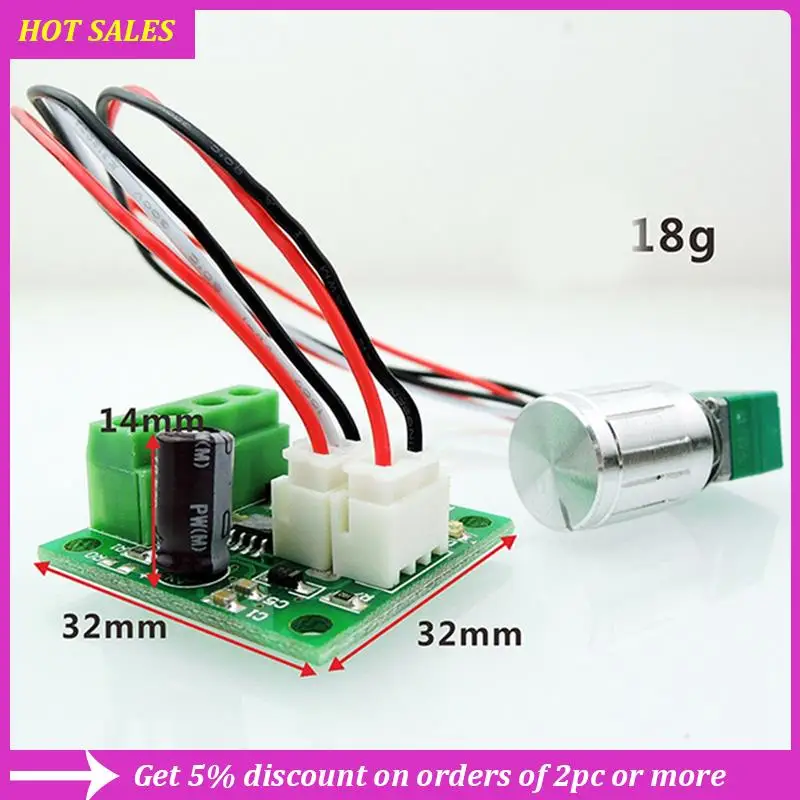 

1803BKW PWM Motor Speed Controller 1.8-12V 2A 30W Adjustable DC Regulator Switch For DIY Projects And Robotics,Requisite