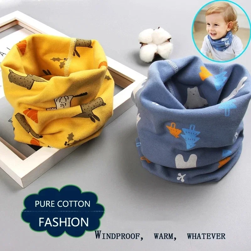 1/2/3pcs Windproof Kid Scarf Spring Winter Boys Girls Neck Warm Foulard Scarves Muffler Outdoor Scarf Ear Cap Infant Necker