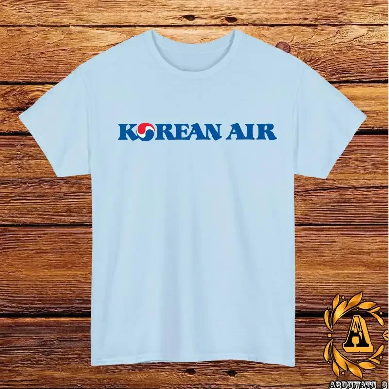Korean Airlines Logo T Shirt Black Grey White Navy Red Light Blue S 5XL