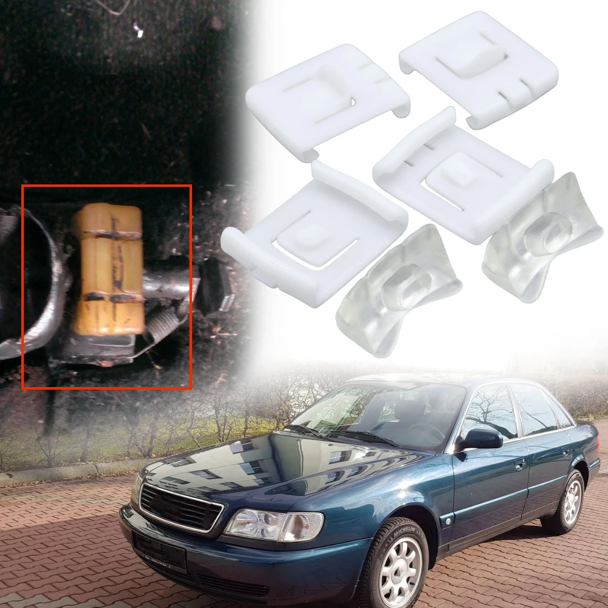 

6/12PC Seat Fastener Rail Runner Clips Sliders Guide Front Centre for Audi A4 B5 A6 C4 A6 C5 Avant 371803241 Spare Parts Repair