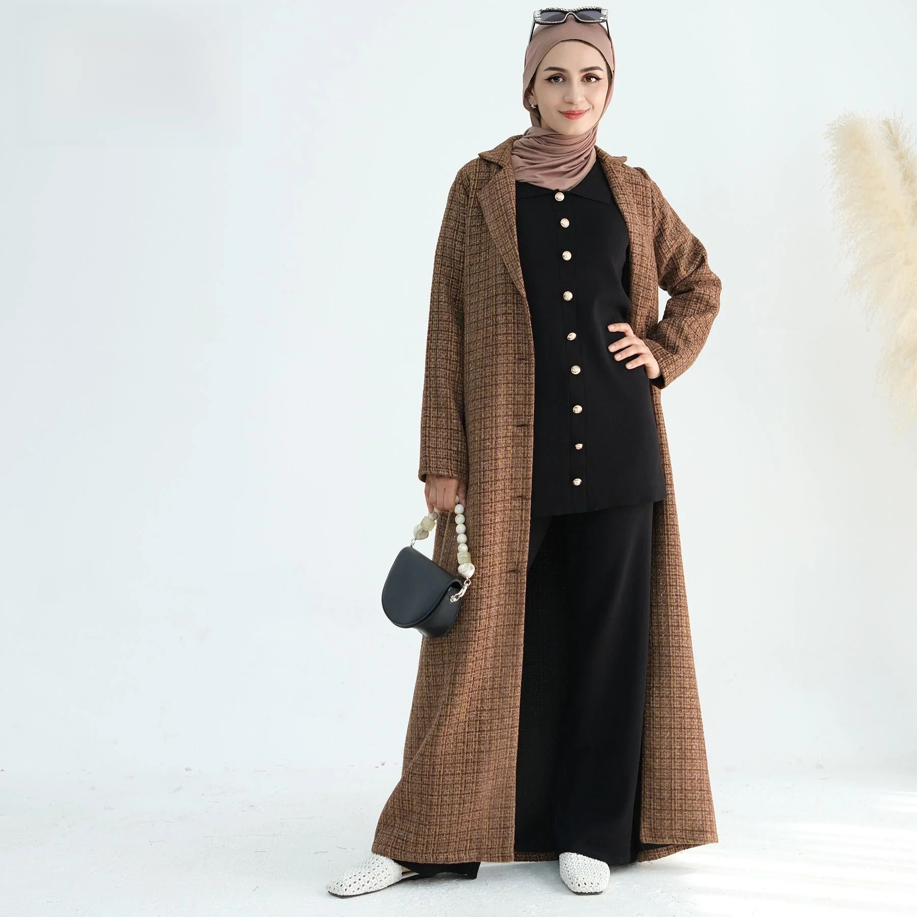 

Lo Dubai Autumn Winter Thiened Open Cardigan Dr LR94 Long Sve Long Dr for Men Faionable Casual Wear