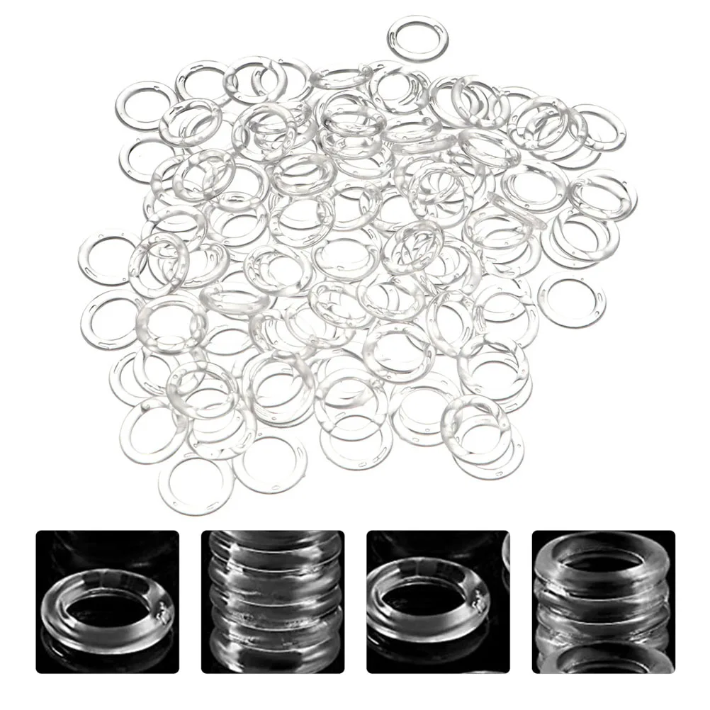 

100pcs Curtain Accessories Plastic Window Rings Classic Colors High Grade Flexible Suitable for Shower Drapes Circle