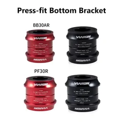 VIARON MTB Bottom Brackets Sealed Bearing BB30AR/ PF30R Mountain Road Bicycle press-fit Central Shaft to 24mm-SHIMANO discs