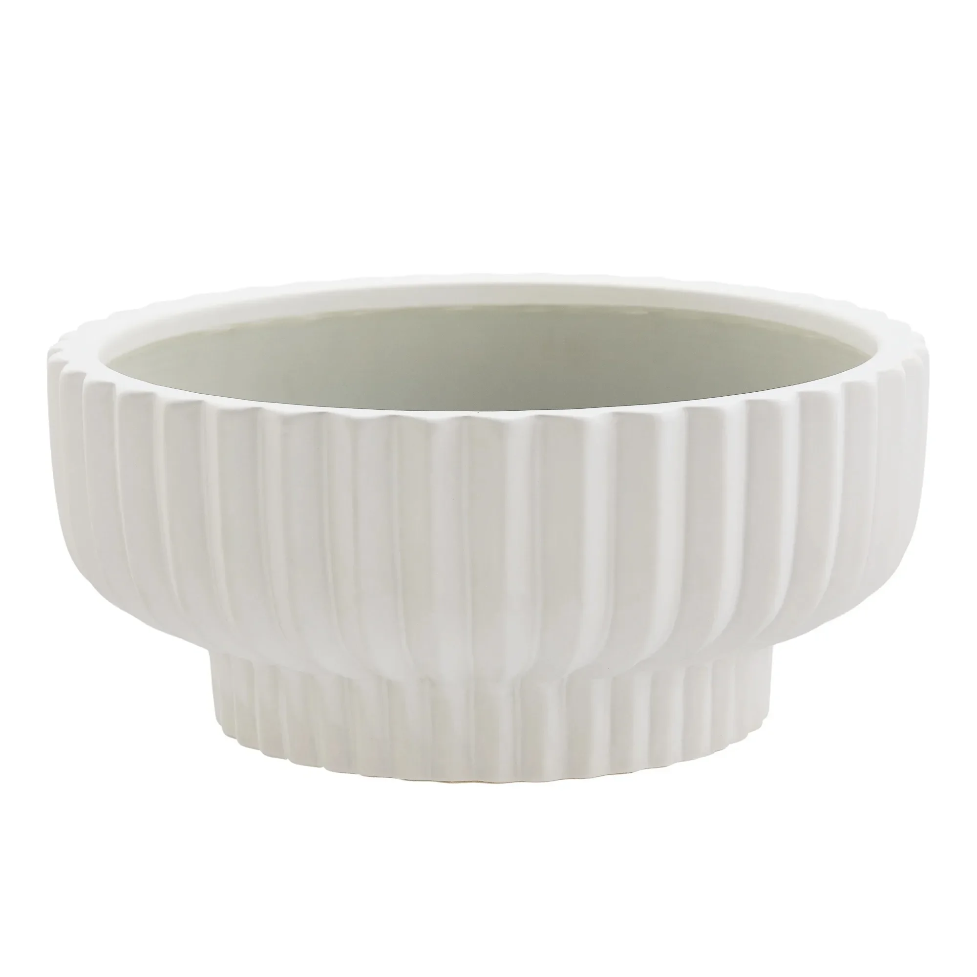 

Better Homes & Gardens Macetero Redondo de Cerámica Fischer Blanco, 12 дюймов