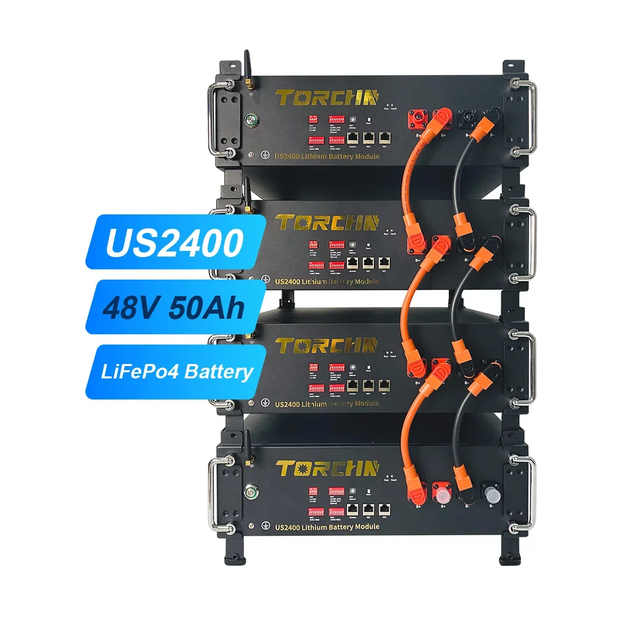 Rechargeable module design allows series and parallel removable 48volt 50Ah lithium battery for home energy storage