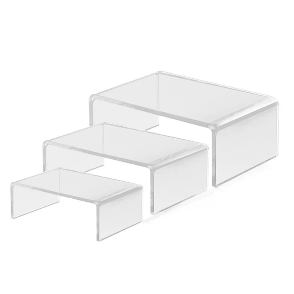 

4Pcs Transparent U Shape Storage Rack Acrylic Desk Organizer Shoe Display Stand for Desktop Home Shop Shoe Display Stand