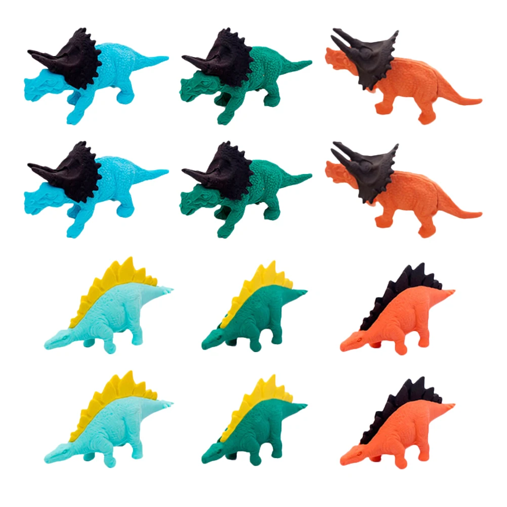 

16pcs Dinosaur Eraser Cartoon Cute Animal Student School Supplies Kids Erasers Gifts Dinosaurs Shape Premium Safe Practical Long