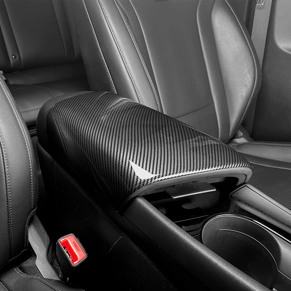 For Hyundai Elantra CN7 N /CN7 Car Armrest Cushion Cover Carbon Fiber ABS Console Armrest Box Pad Cover LHD/RHD 2