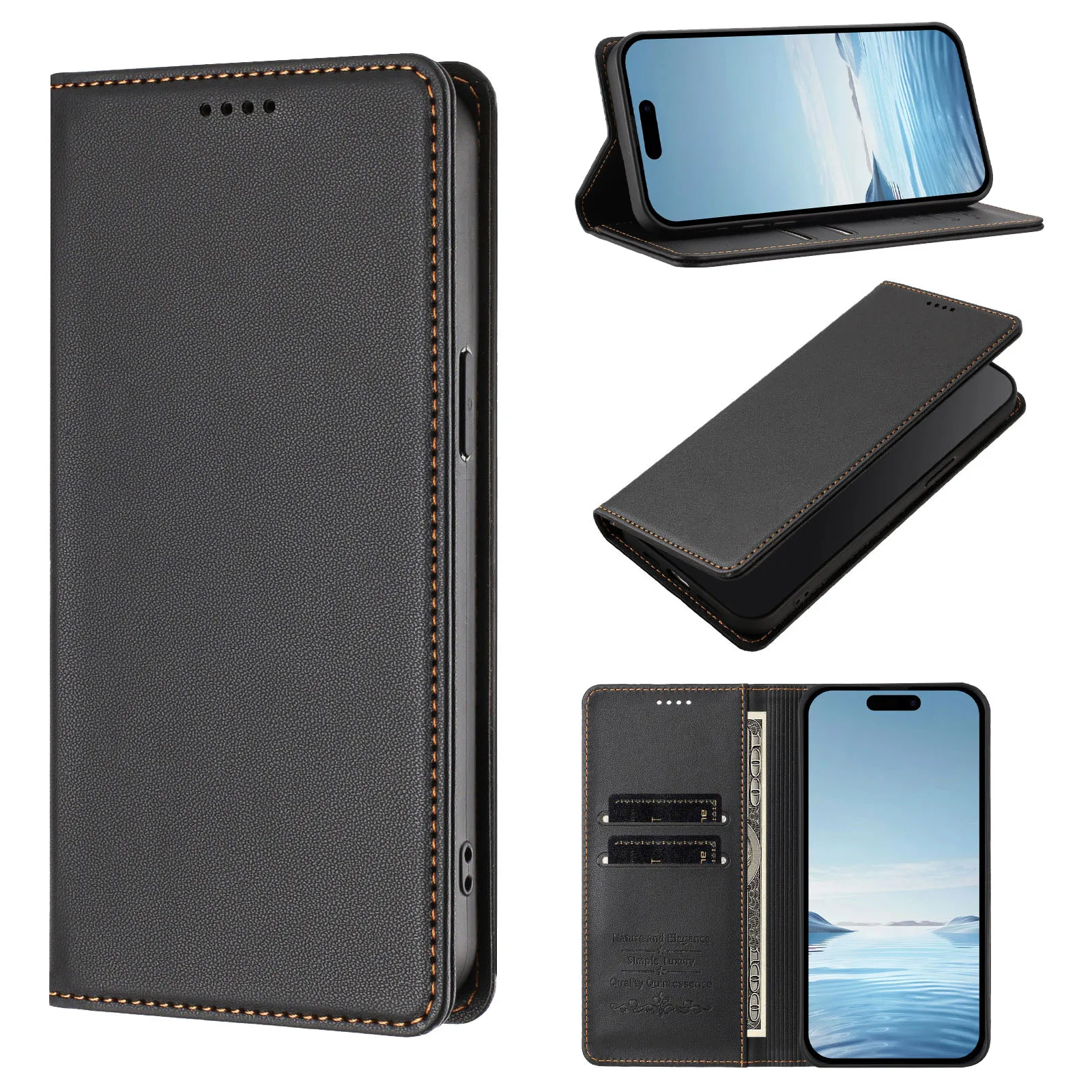 

Magnetic Wallet Flip Luxury Leather Case on For Vivo V60 V50 Lite V50E V30E V40 V30 Pro V40 V30 SE Phone Back Cover Funda Coque