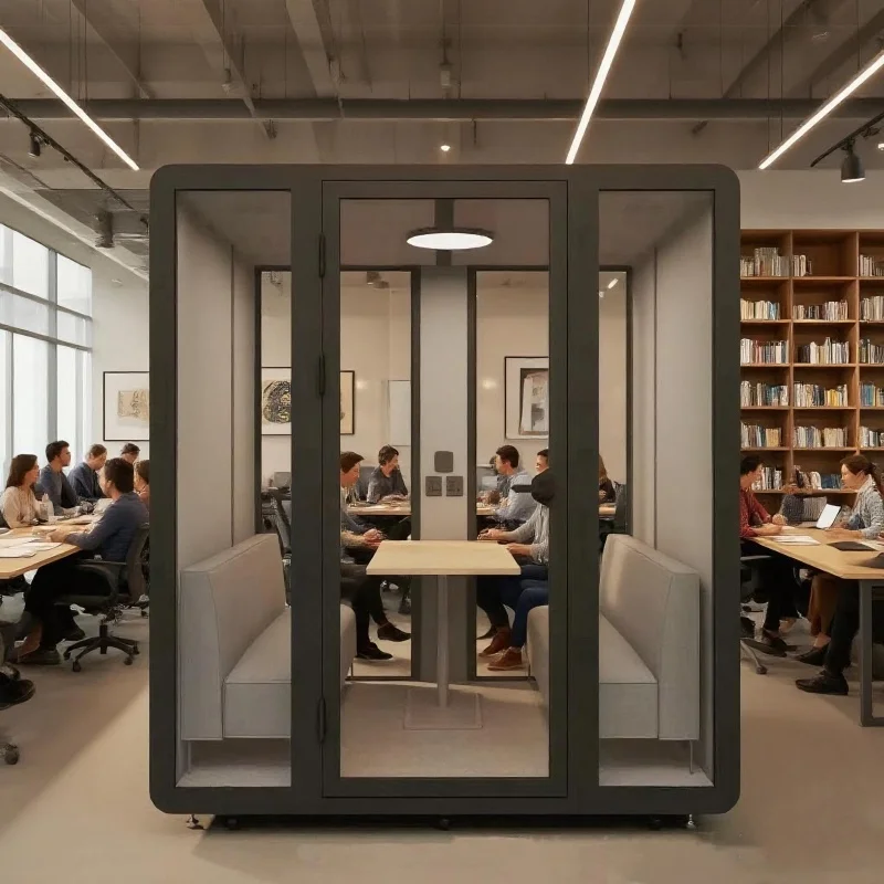 -For Movable Modular 4 Person Coworking Video Conference Home Soundproof Booth&