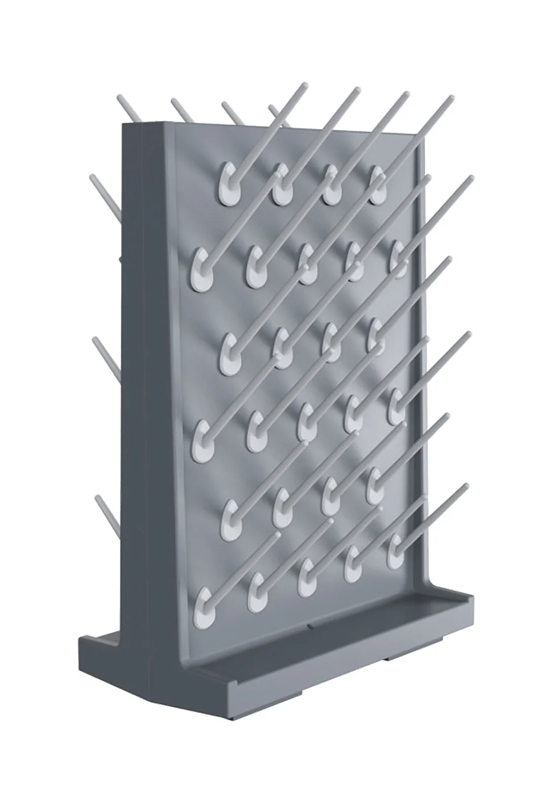 Laboratory Dry Rack Lab Pegboard Bench Top Wall-Mount Drip Rack PP Drip Rack for Lab Glassware Bottles Test Tube Beaker