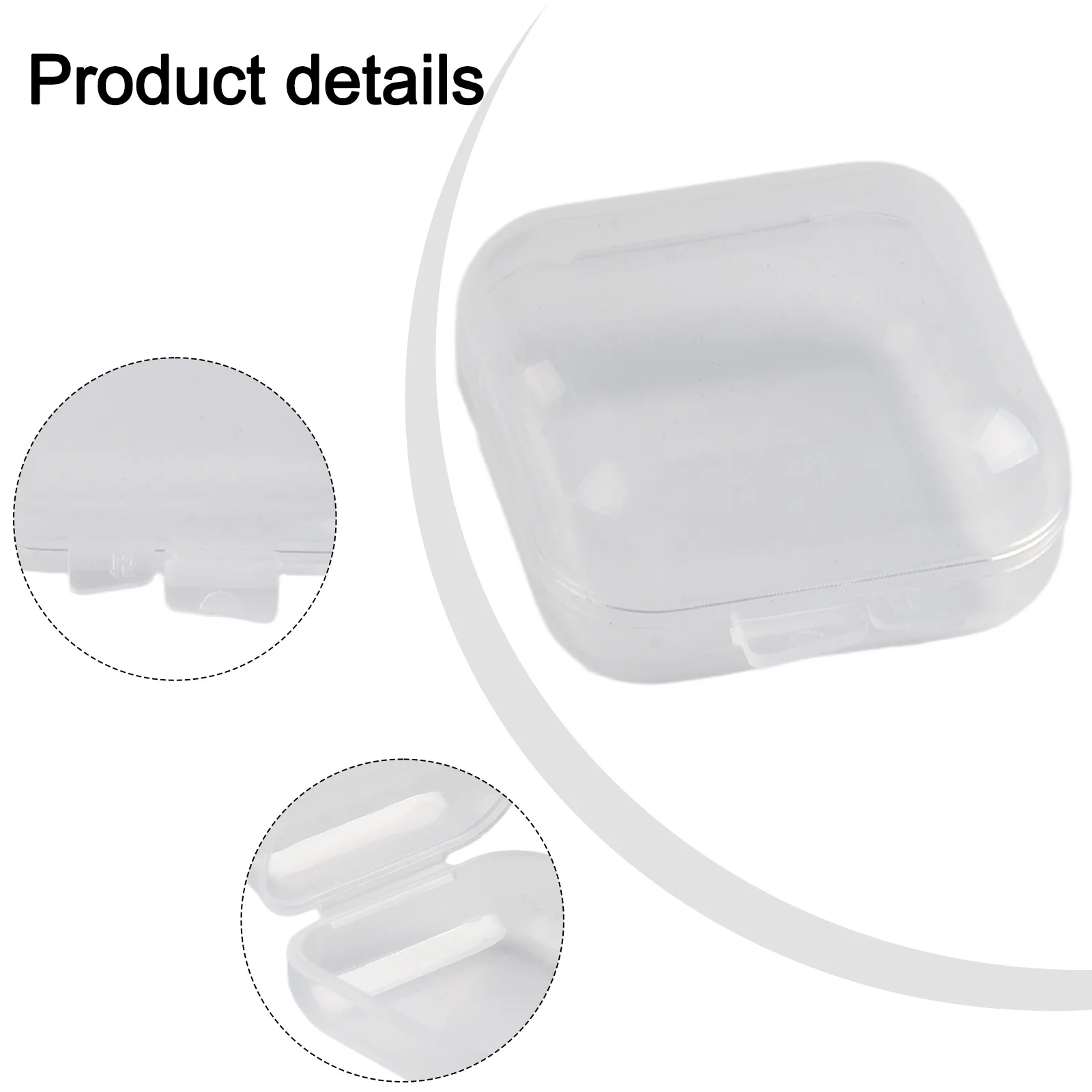 Transparent Plastic Storage Box Jewelry Storage Box Container Portable Earring Ring Earplugs Packaging Storage Case