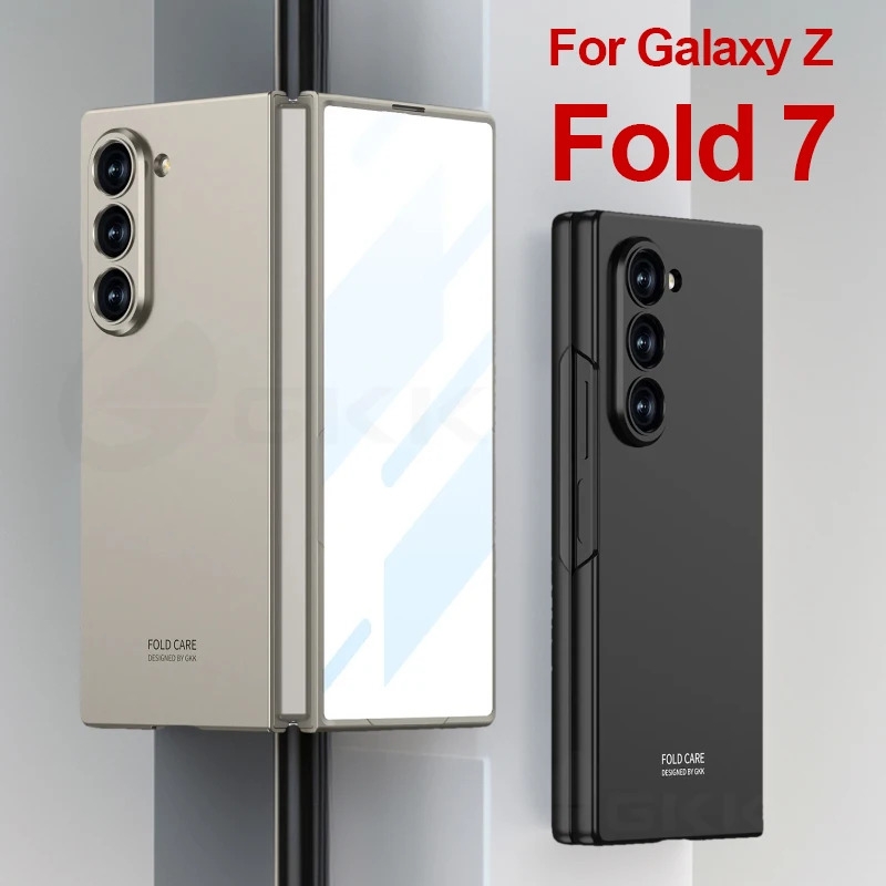 Oryginalne etui GKK do Samsung Galaxy Z Fold 7 6 5 Ultracienkie szkło zewnętrzne chroniące ekran Matowe etui do Galaxy Z Fold7 — zdjęcie produktu 3