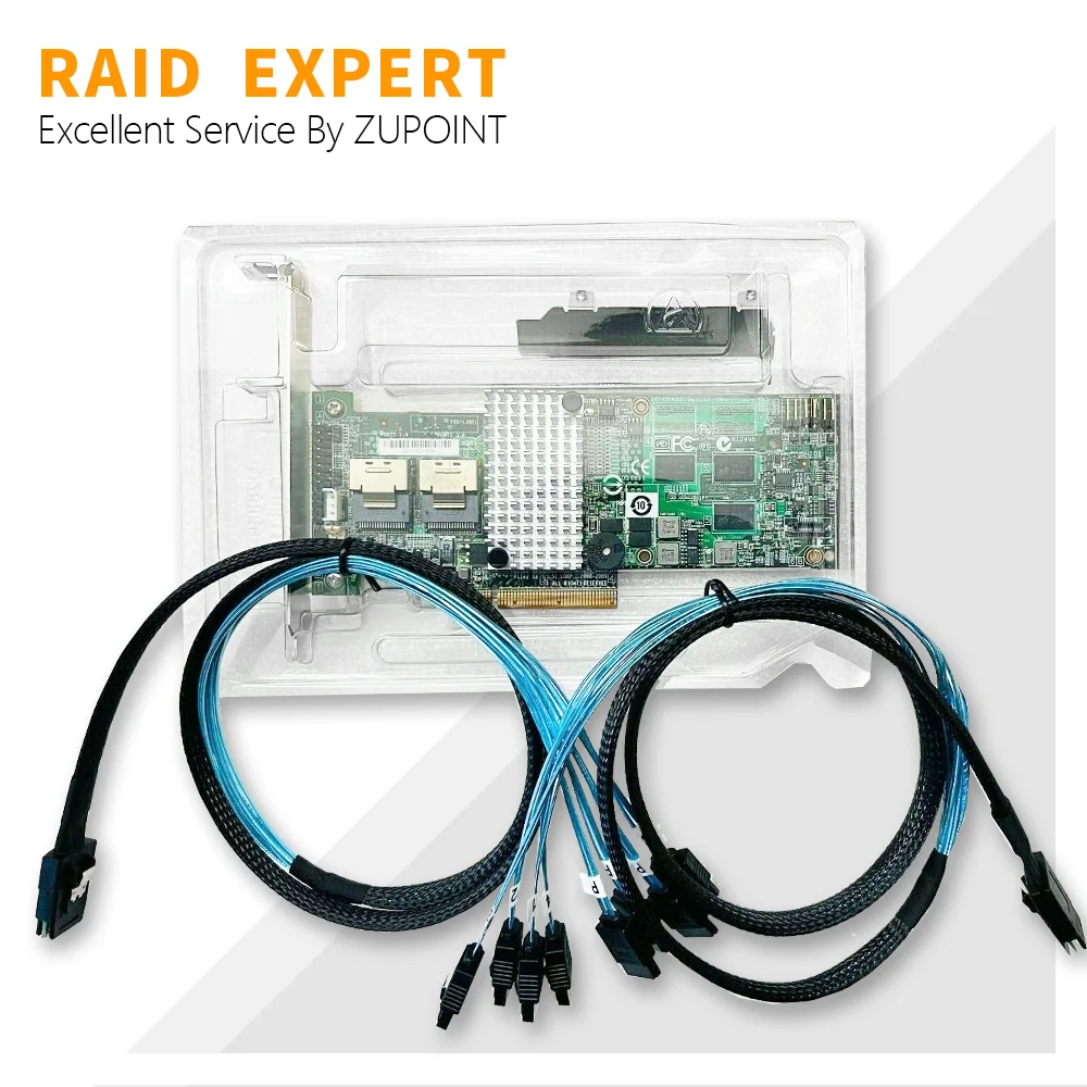 Imagem -02 - Zupoint-lsi 92648i Raid Controller Card 6gbps 256m Sas Pci-e Expander Card Incluem Sff9087 para Cabo Sata