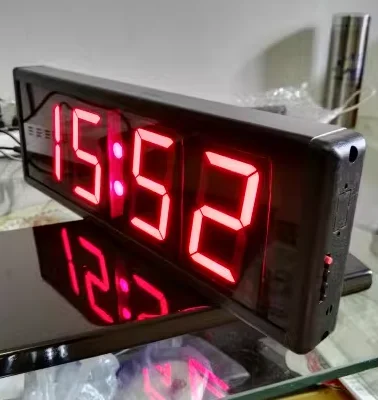 Competition Timer with Countdown Stopwatch Counter, 6-Digit LED Display, Training Voice Prompts and Remote Control