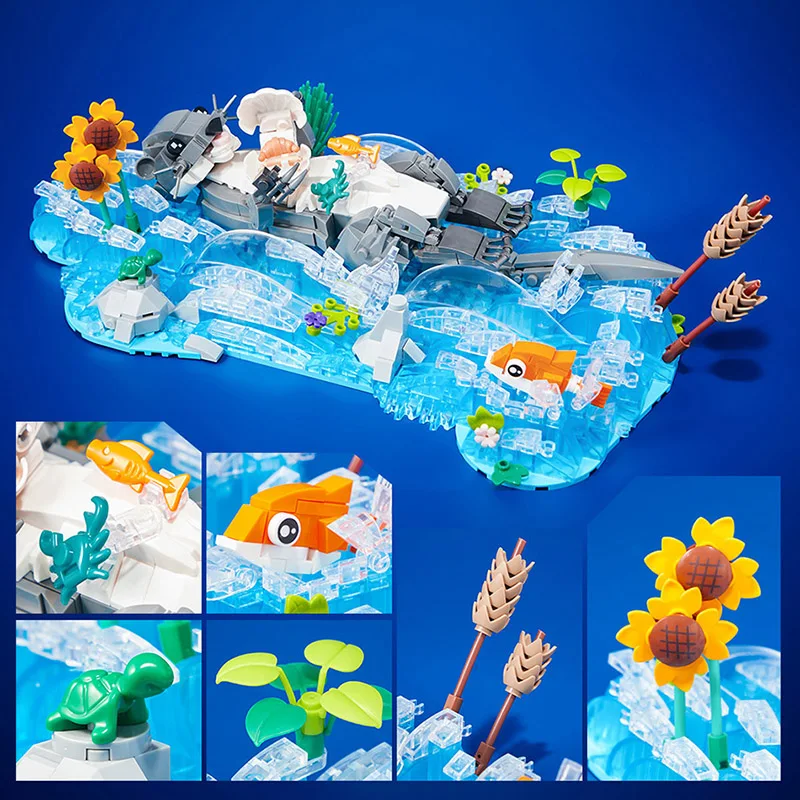 Décennie s de construction créatifs MOC Animal World pour enfants, Kanter Assemable, figurines d'animaux bricolage, jouets cadeaux, 936 pièces