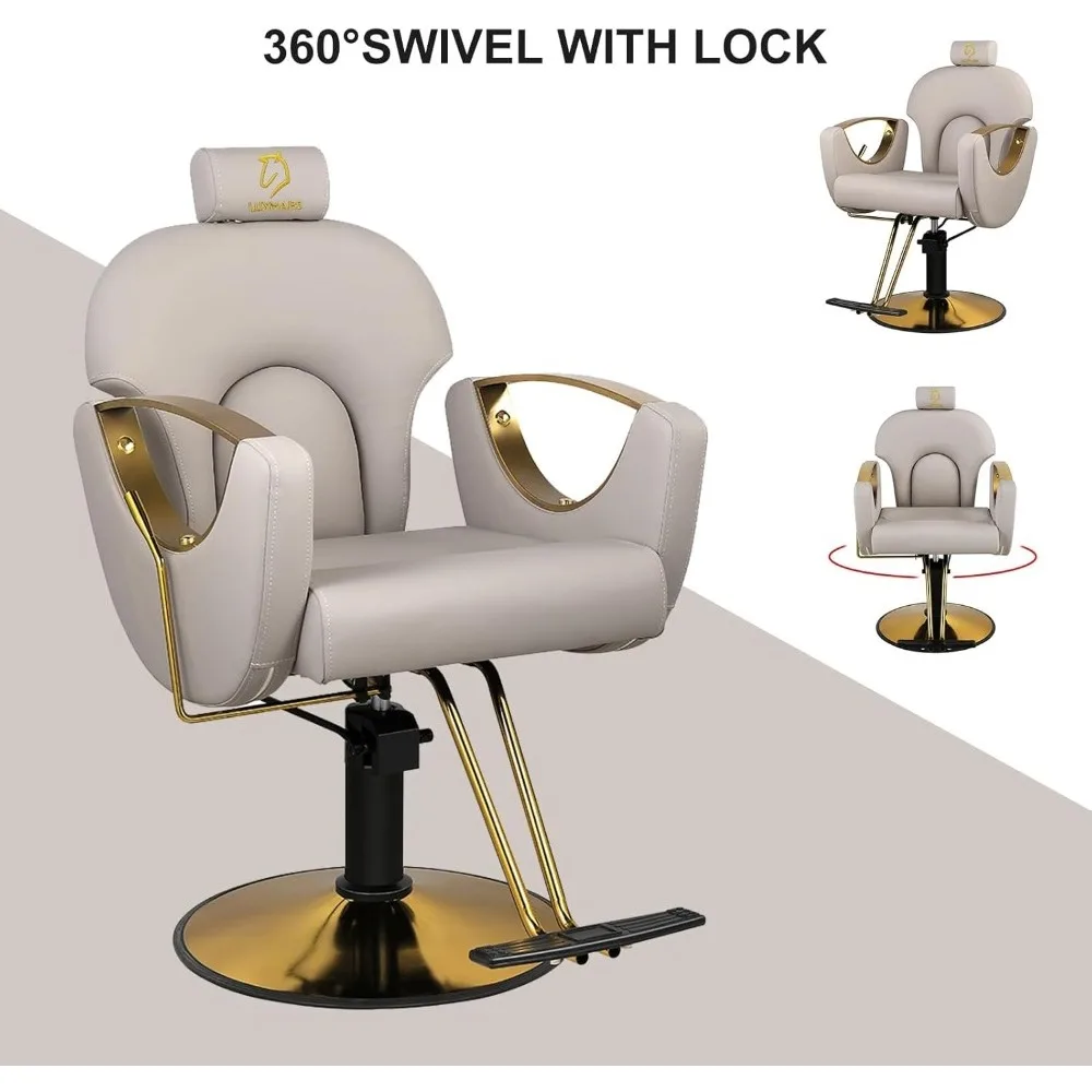 Barber Chair Reclining Salon Chair Height Adjustable Hydraulic Barber Chairs Salon Hydraulic Recliner Chair Hydraulic Pump