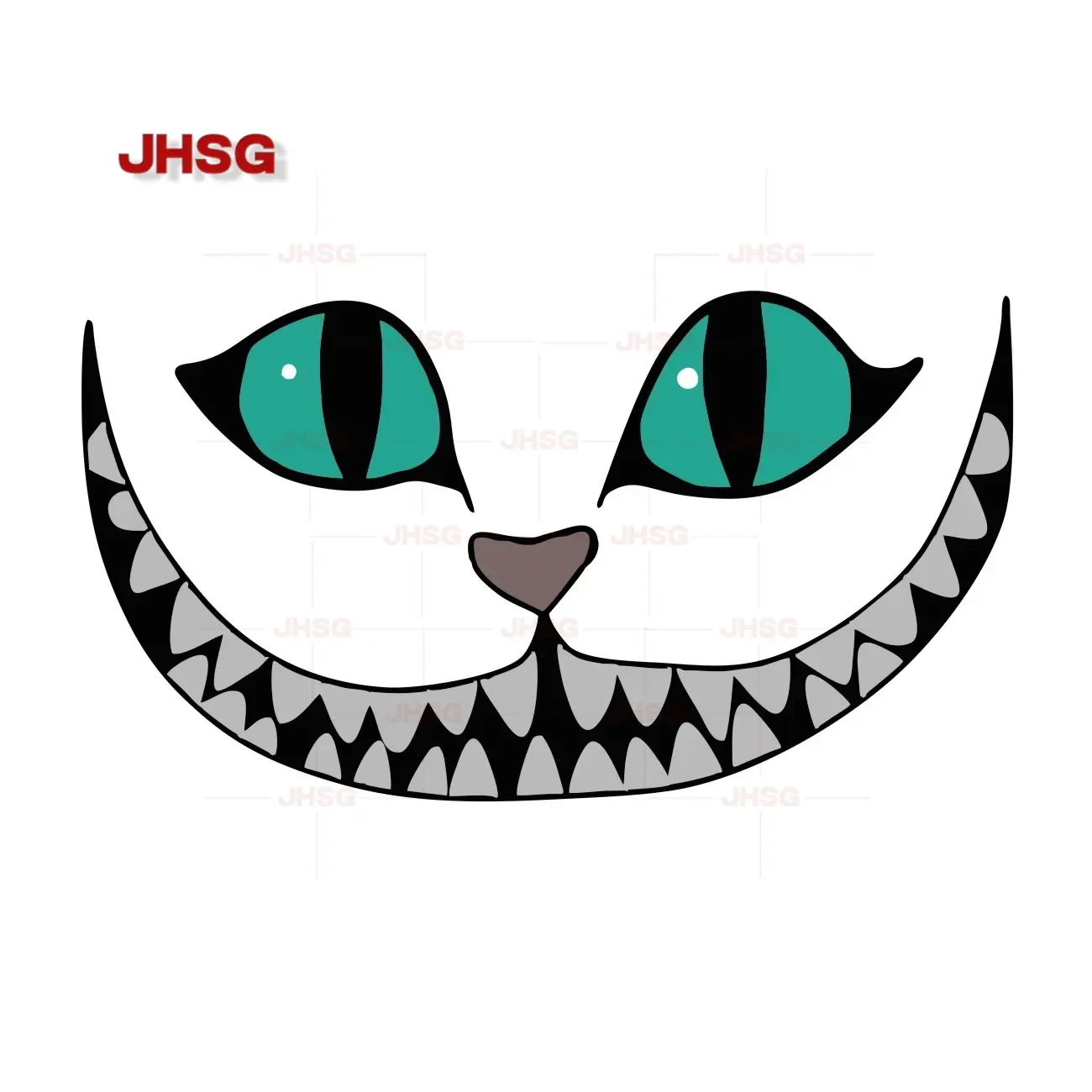 

New Design Cat Face Styling Car Vinyl Sticker Cheshire Cat Fine Car Sticker Fun Block Graphic Fridge Sticker