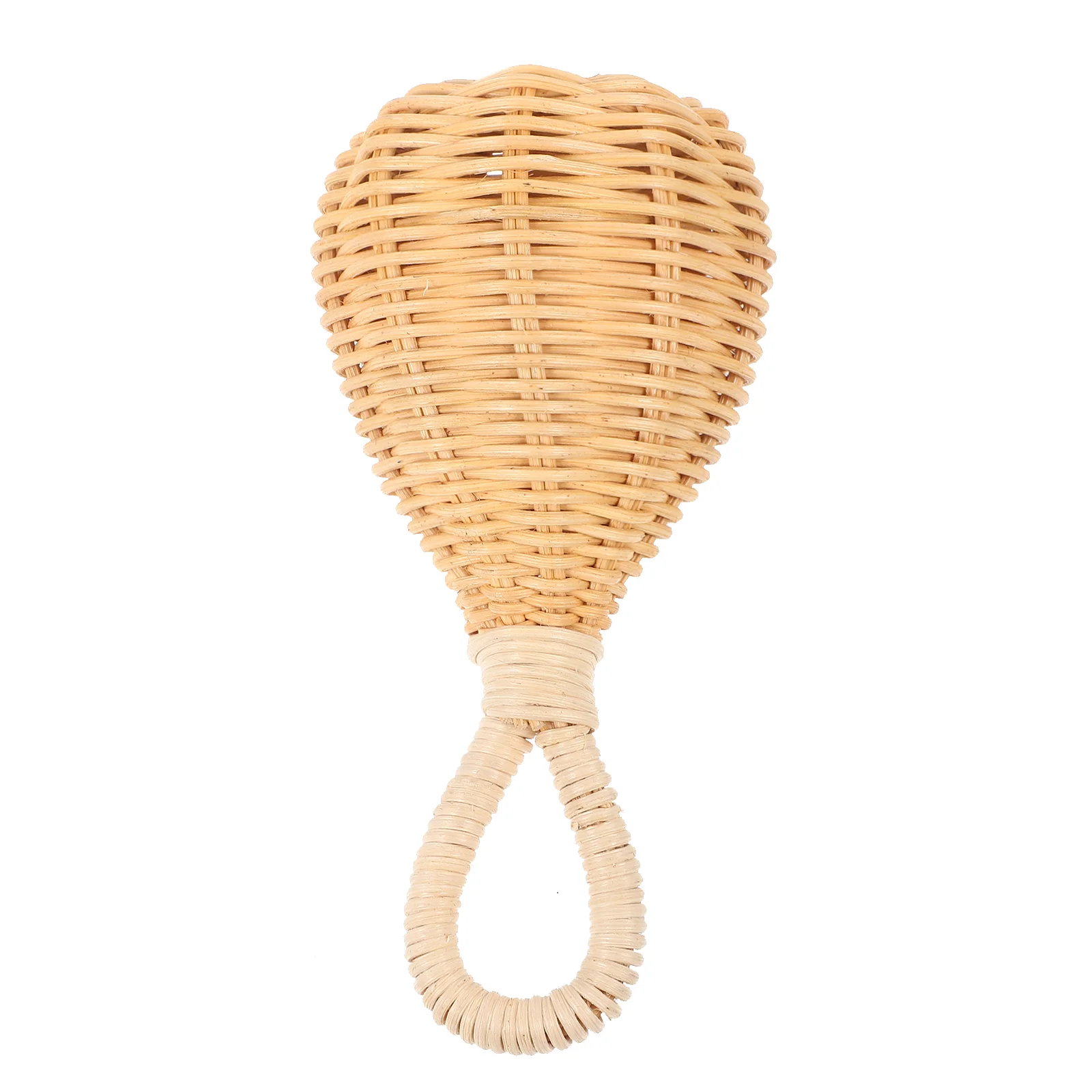 

Rattan Handbell Toys for Babies Lovely Baby Rattles Grasp Beige Plaything Child