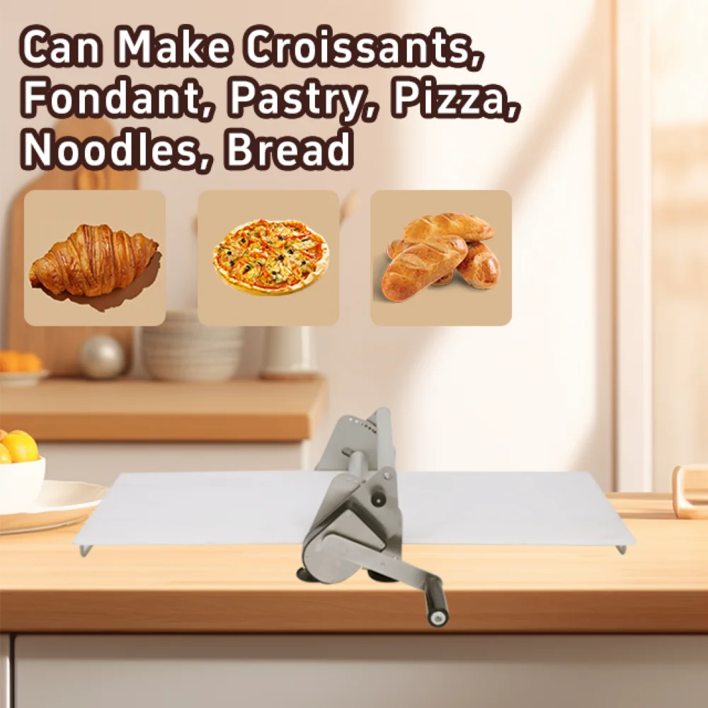셰프 프로센셜 상업용 가정용 3060 수동 피자 크루아상 페이스트리 반죽 시터 롤러 기계 제빵 장비