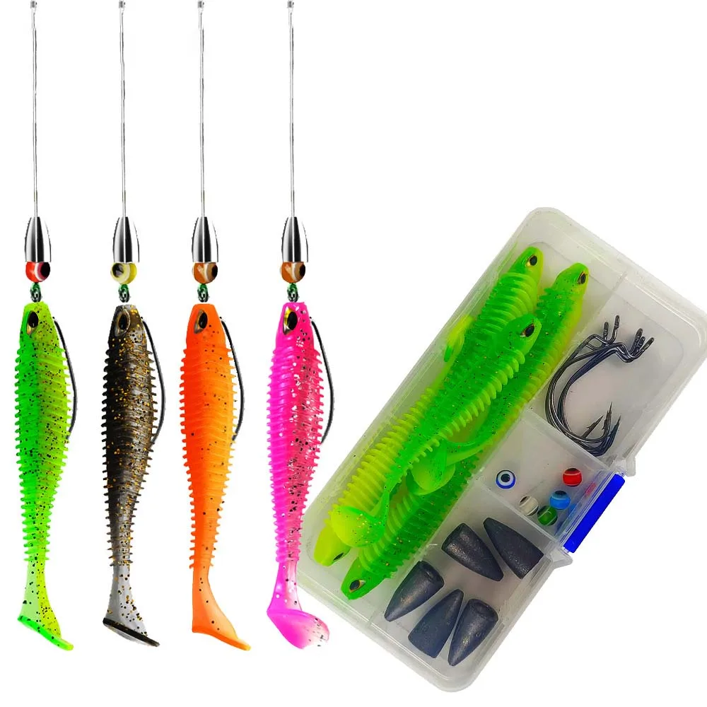 

Sea.Yolo Lure Bait 5pcs/box Soft Bait T-tail Artificial Fake Bait Biomimetic Fish Bait Perch Fishing Bait Fishing Accessories