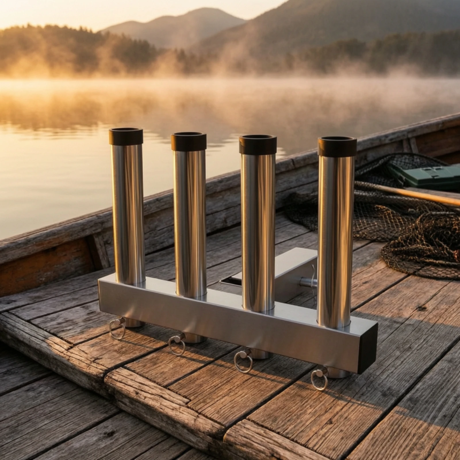 Vehicle-Mounted Fishing Rod Rack Sturdy Fishing Rod Transport Rack with Mounting Bracket Long-Lasting Space-Saving for Anglers