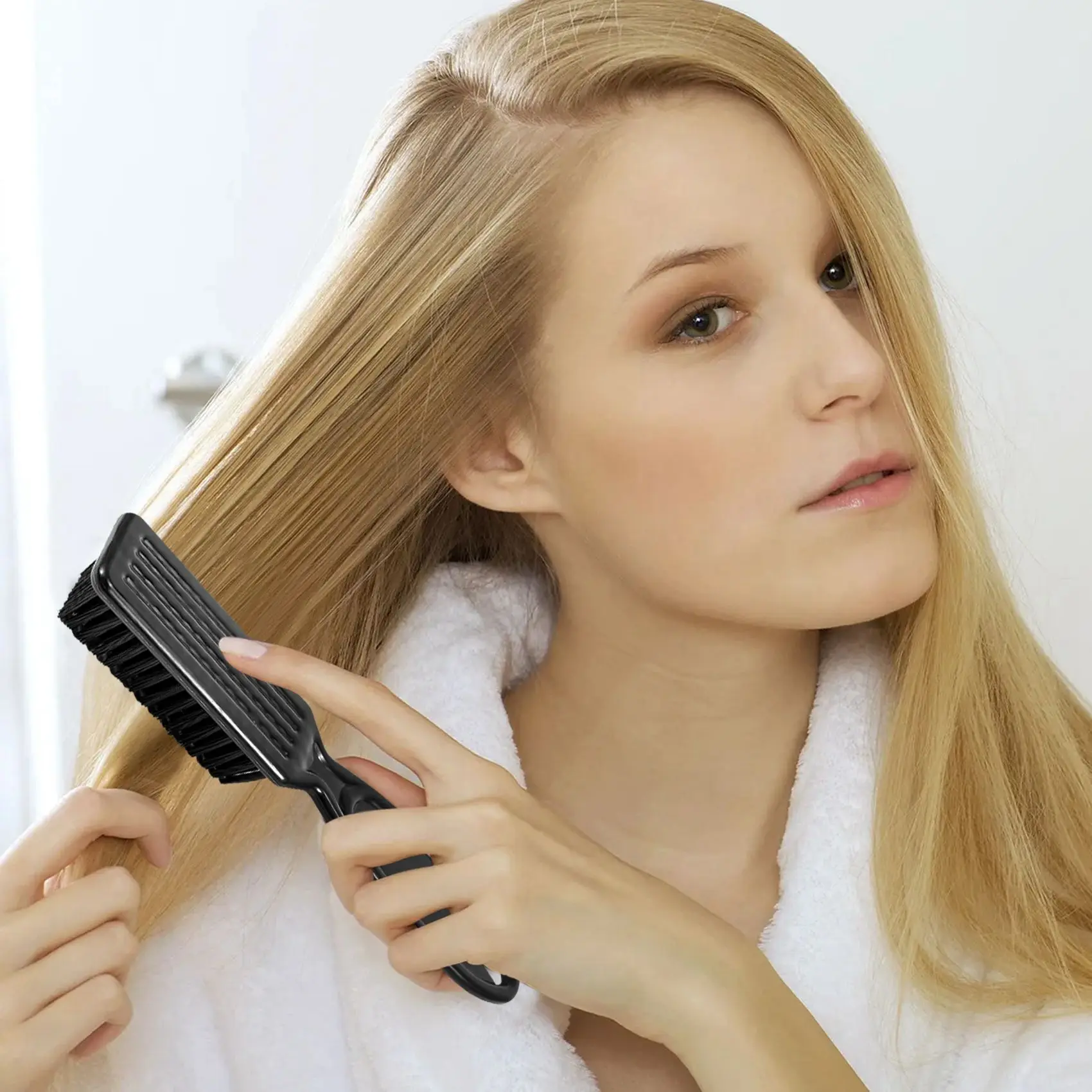 Cepillo de limpieza con forma de cabeza de aceite Vintage, peine, tijeras, cepillo de limpieza, peluquería, desvanecimiento de la piel, tallado