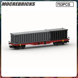 MOC City Train Series Containerwagon 