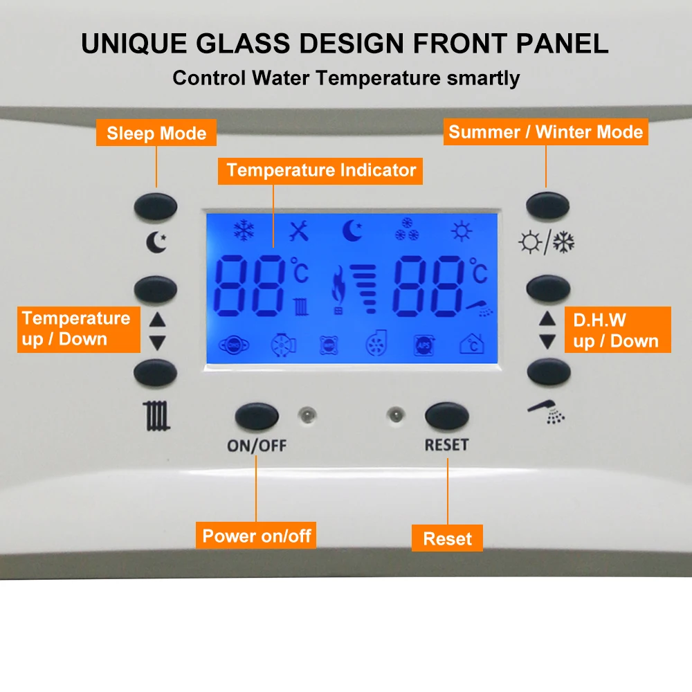 غلاية كومبي تعمل بالغاز الممتازة على الحائط 2025 - سخان مياه بقدرة 20-32 كيلو وات غاز البترول المسال/البروبان بدون خزان