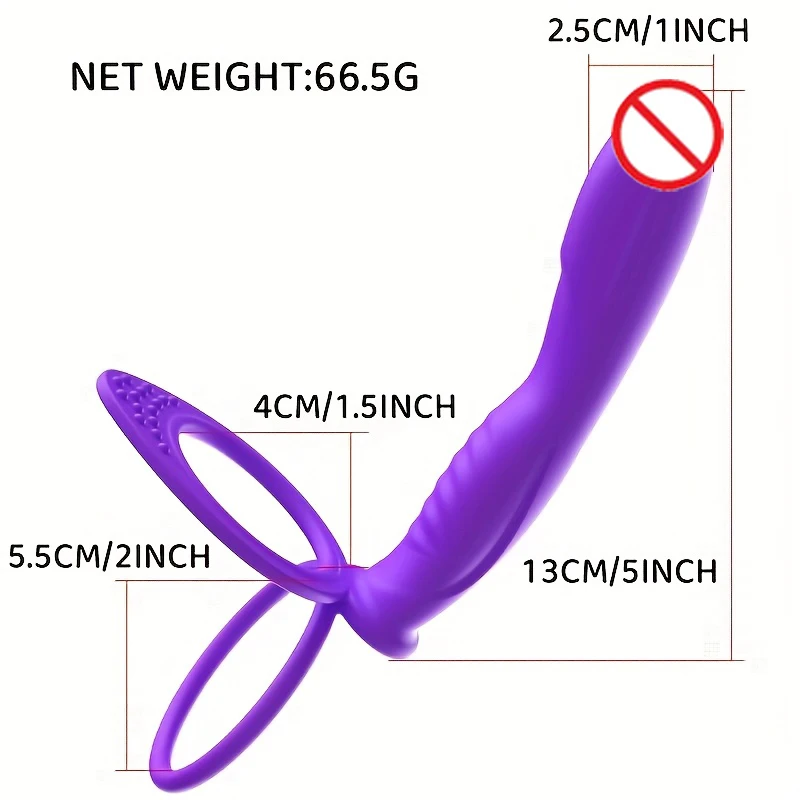 ของเล่นทางทวารหนักแบบสวมใส่สำหรับผู้ชาย ทำจากซิลิโคน รูปทรงอวัยวะเพศชายแบบสองช่อง