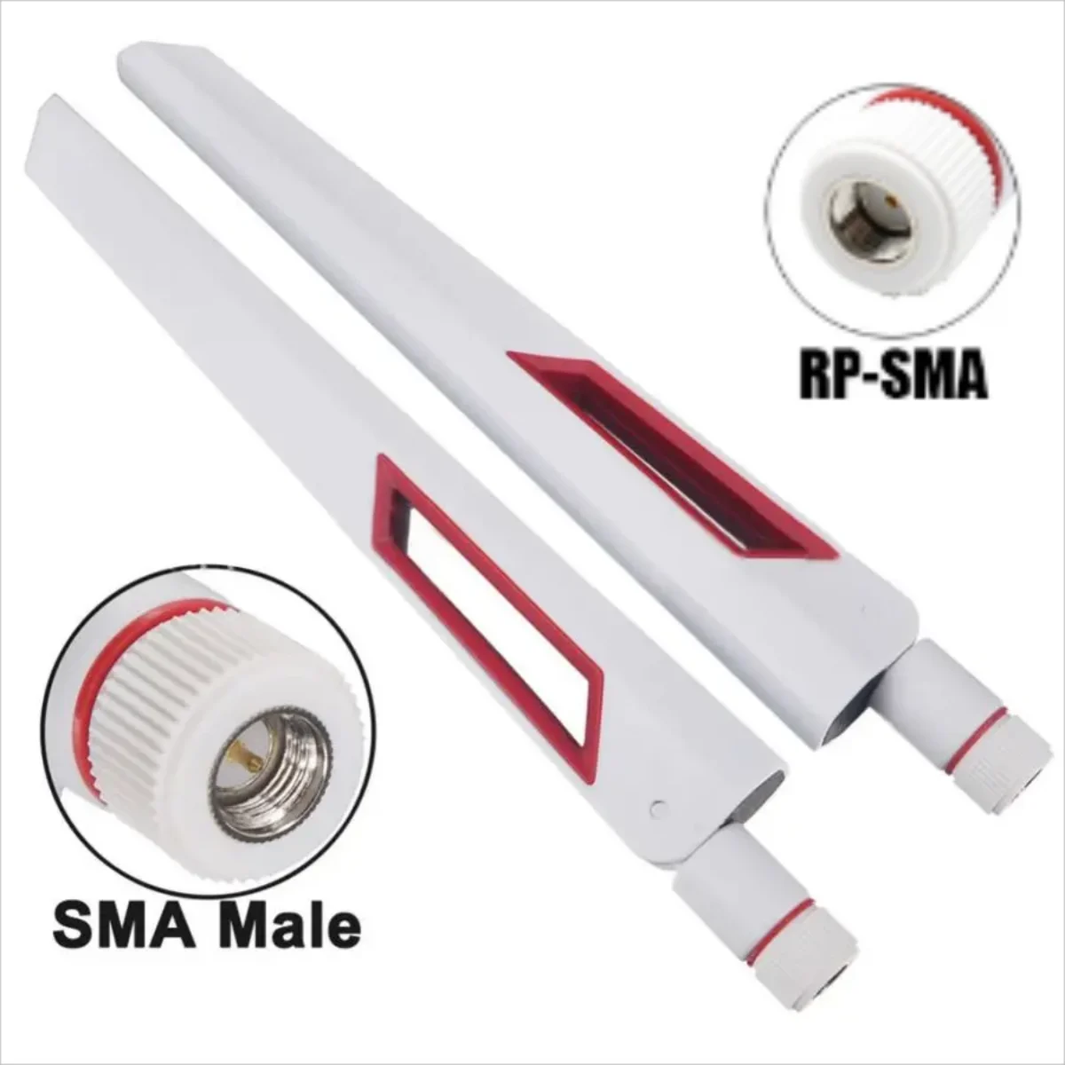 Antena WiFi universal de doble banda para amplificador, enrutador WLAN, amplificador de señal, SMA macho, RP-SMA macho, 12dBi, 2,4G, 5G, 5,8 GHz,