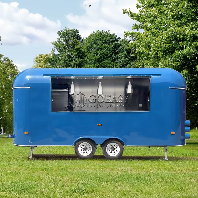 

Custom Food Trailer Fully Equipped Street Food Truck Ice Cream Kiosk Dessert Cart Food Trailer Mobile Kitchen