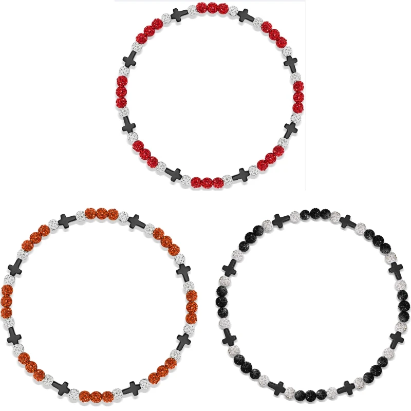 

Beaded Baseball Necklace |Adjustable Sports Rope Chain with Baseball Cross Charm - Great Baseball Drip Gift for Players and Fans