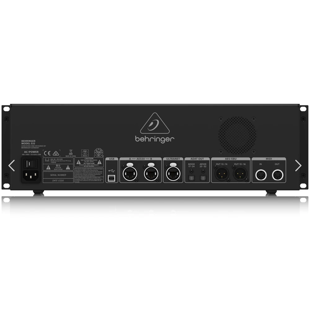 Behringer S32 32-input / 16-output Digital Stage Box with Remote-controllable Midas-designed Mic Pres, AES50 Network Port