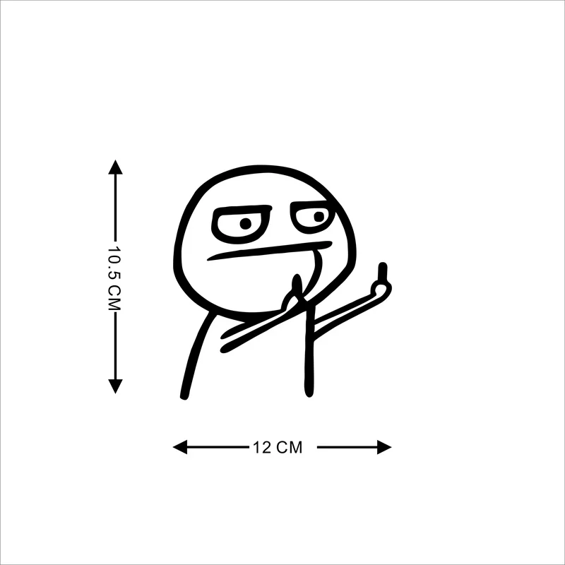 Car Sticker Taunt Despise Funny Middle Finger Personality Cartoon Creativity Body Sticker Reflective Car Sticker Auto Decoration image 6