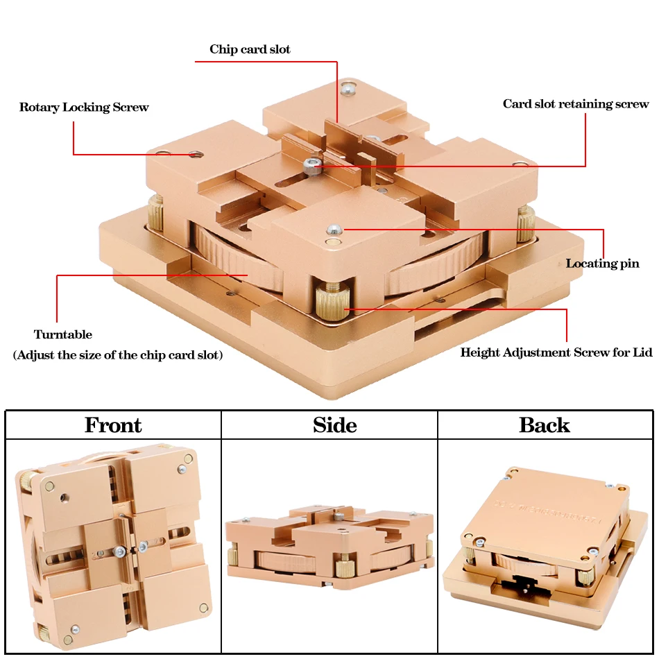 Kit de Station de reballage BGA en alliage d'aluminium 80mm/90mm, fixation de réparation de puces BGA, prend en charge les cartes graphiques/CPU/mémoire DDR/pont audio