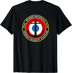 French Naval Troupes De Marine Military Men T-shirts Short Sleeve Casual Cotton O-Neck Summer Shirts