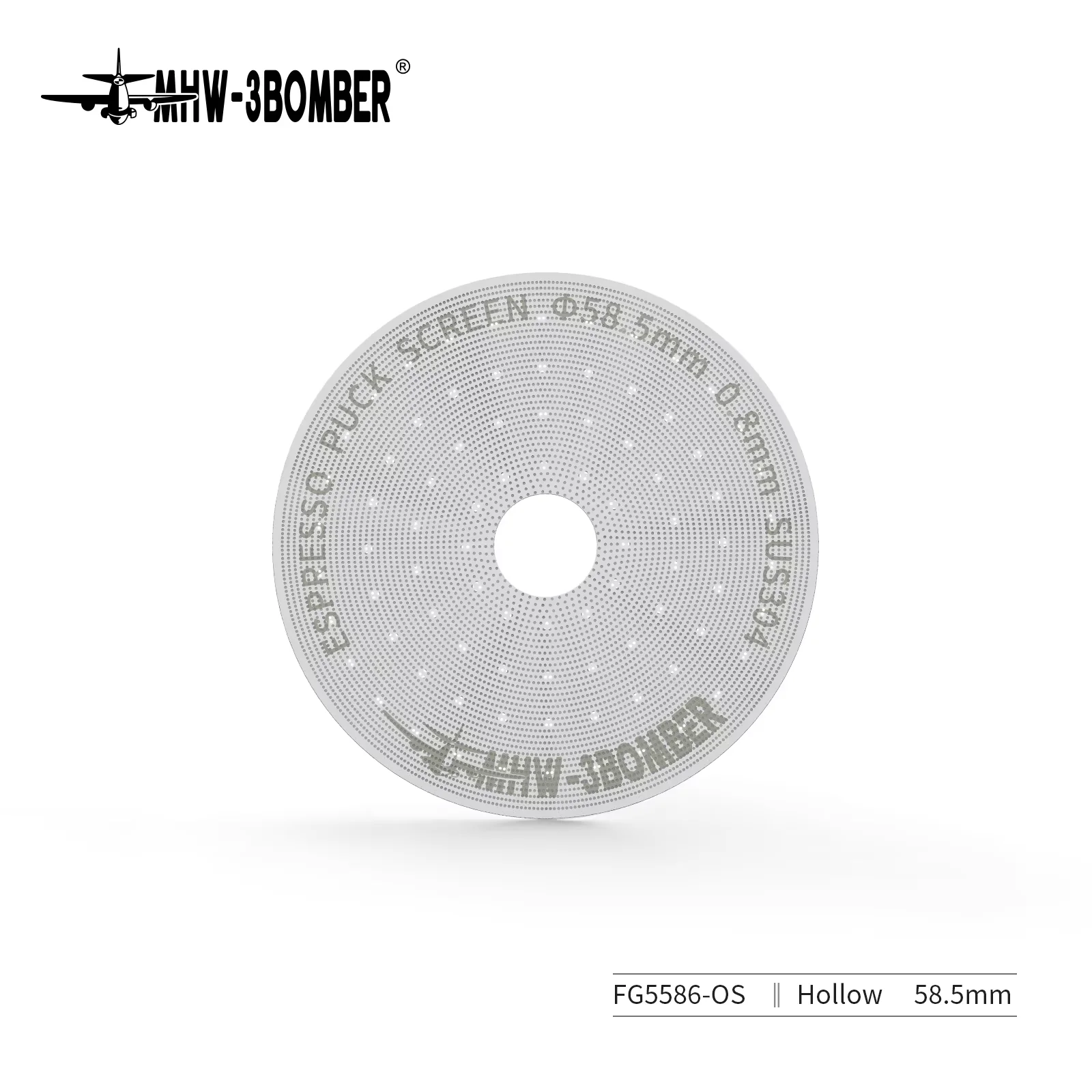 MHW-3BOMBER 51/53/58.5mm Puck Screen 0.2/0.8mm Metal Herbruikbaar Koffiefilter voor Espresso Portafilter Mandje Koffie Accessoires