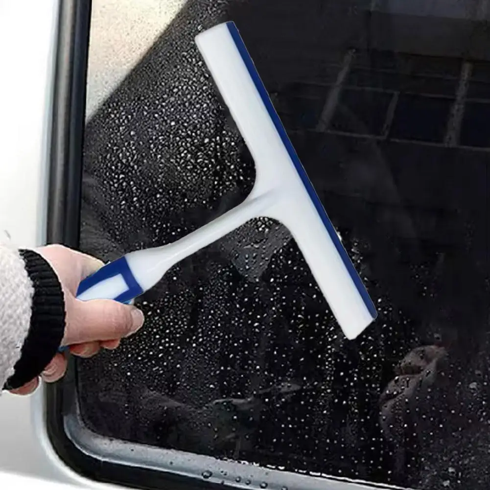 

Т-образный скребок для чистки окон с распылителем воды, мягкая силиконовая головка, многофункциональные инструменты для чистки стеклоочистителей и зеркал