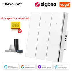 Zigbee Smart Light Switch No Neutral Wire nessun condensatore necessario Tuya Smart Life APP ZigBee Gateway Hub supporto Alexa Google Home