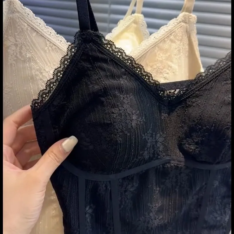 Женский модный топ на бретелях со встроенным бюстгальтером, элегантная майка без рукавов с сексуальным дизайном спины, всесезонная блузка со съемной подкладкой M-L