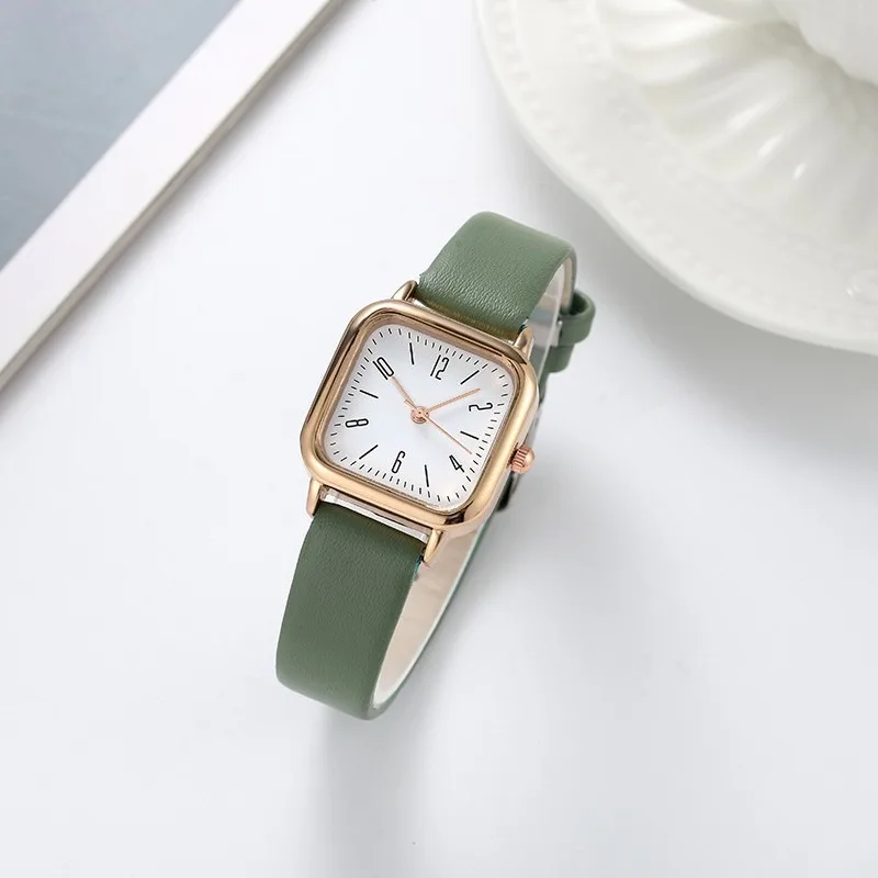 Retro Women's Quartz Watch 2025 Luminous Simple Square Digital Student Timepiece Can be Customized