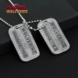 Marvel Deadpool & Wolverine Peripheral Creative Necklace Logan Hang Tag Double Pendant Unisex Fashion Jewelry Matching Accessory